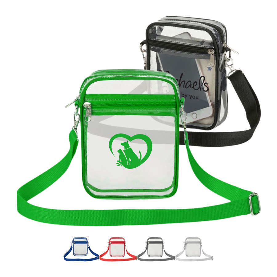 Clear Transparent PVC Crossbody Bag
