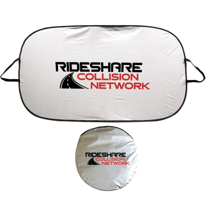 Car Windshield Sunshade(Front Window) w/Storage Pouch