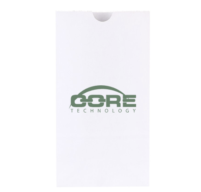 White Paper Popcorn Bag